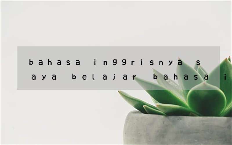 bahasa inggrisnya saya belajar bahasa inggris setiap hari